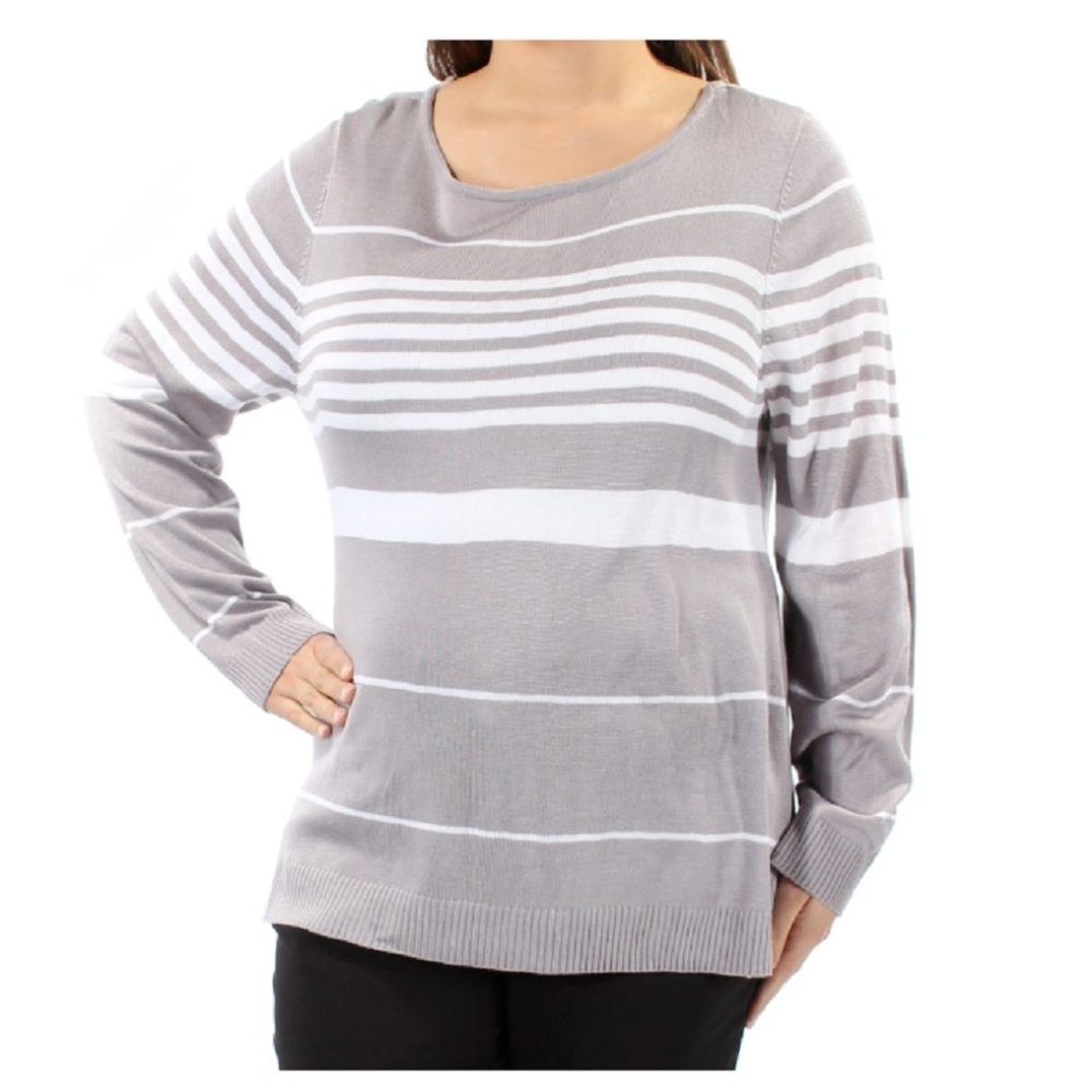 Ny Collection Women's Size XS Striped Pullover Top